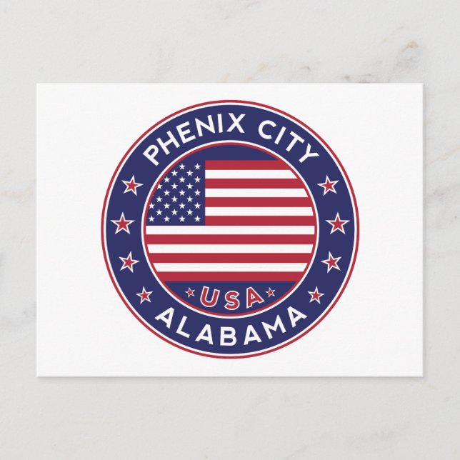 Cartão Postal Phnix, Alabama (Frente)