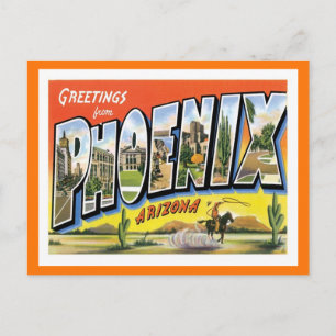 Cartão Postal Phoenix Arizona Saudações da Cidade dos EUA