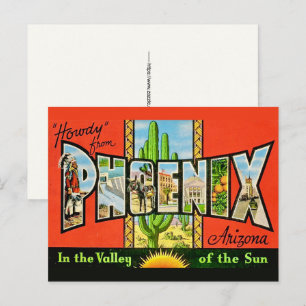 Cartão Postal Phoenix AZ Retro