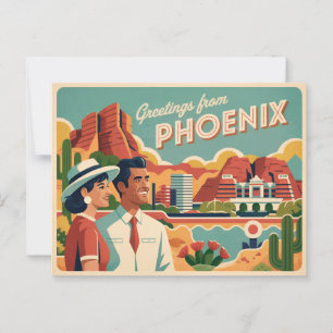 Cartão postal Phoenix Vintage   Saudações de Phoen