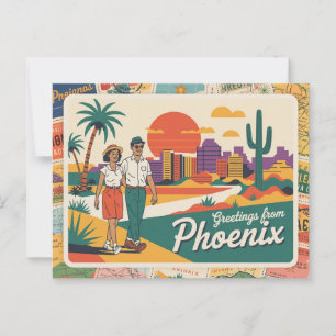 Cartão postal Phoenix Vintage   Saudações de Phoen
