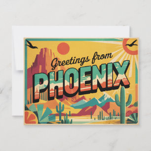 Cartão postal Phoenix Vintage   Saudações de Phoen