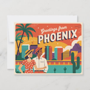 Cartão postal Phoenix Vintage   Saudações de Phoen
