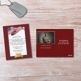 Cartão Postal Photo Military Retirement Invitation Gold Crest