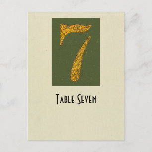 Cartão Postal Photo Number  7 table card