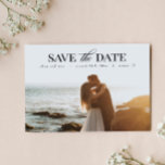 Cartão Postal Photo Save the Date Postar Card, Elegante<br><div class="desc">Photo Save the Date Postar Card,  Elegante</div>