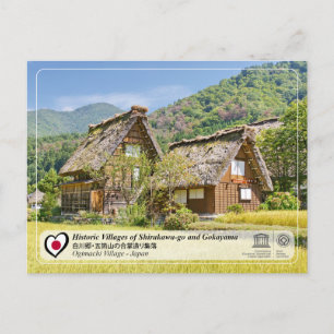 Cartão Postal PHS da UNESCO - Aldeia Ogimachi - Aldeias históric