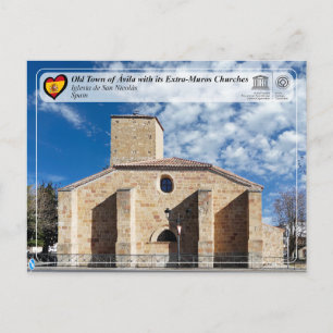 Cartão Postal PHS da UNESCO - Ávila - Igreja de San Nicolás