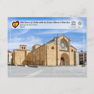 Cartão Postal PHS da UNESCO - Ávila - Igreja de São Pedro