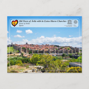 Cartão Postal PHS da UNESCO - Centro Histórico de Ávila e as sua