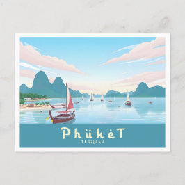 Cartão Postal Phuket Thailand Pastel Viagem