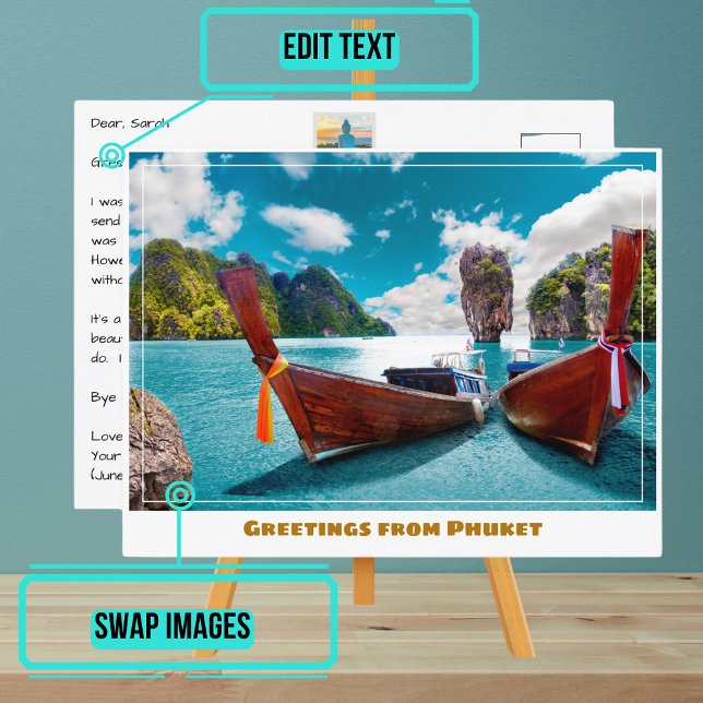 Cartão Postal Phuket Thailand Seascape Modern (Please enjoy our postcards and see the others in the collection.)