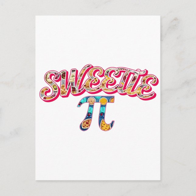 Cartão Postal Pi do docinho (Preenchido com tortas) (Frente)