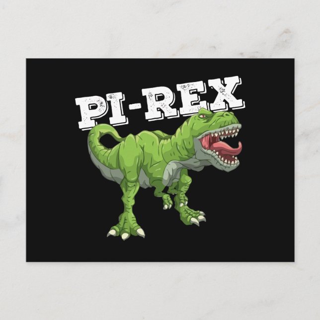 Cartão Postal Pi Rex Day Dinossaur Matemática (Frente)