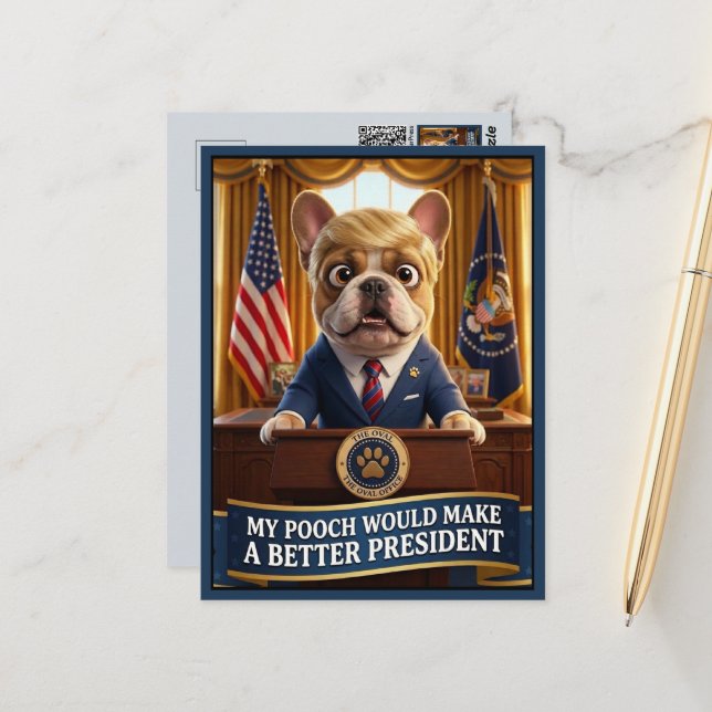 Cartão Postal Piada anti-Trump (Frente/Verso In Situ)