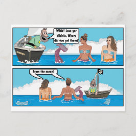 CARTÃO POSTAL PIADA BIKINI MERMAIDS