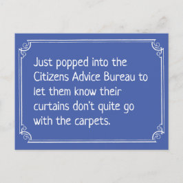 Cartão Postal Piada da Secretaria de Assistência aos Cidadãos En