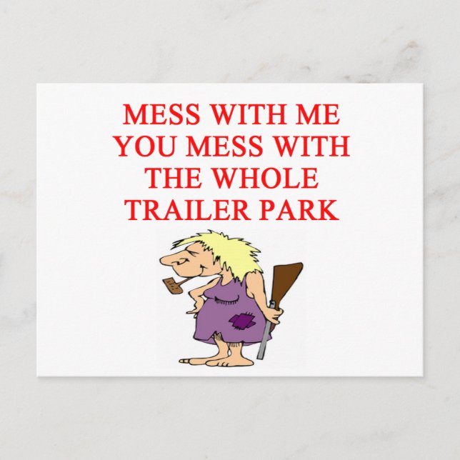 Cartão Postal piada de caipira americano (Frente)