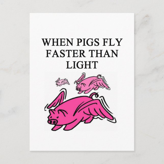 Cartão Postal piada de física engraçada (Frente)