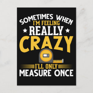 Cartão Postal Piada de marceneiro engraçada humor de carpinteiro