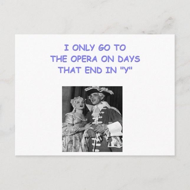 Cartão Postal piada de ópera (Frente)