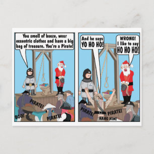 CARTÃO POSTAL PIADA DE PIRATAS DE NATAL