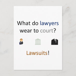 Cartão Postal Piada de processos judiciais