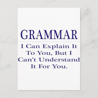 Cartão Postal Piada de Professores de Inglês ... Explicar Não Co