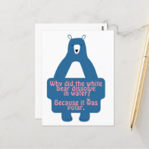 Piada de Química Engraçada do Urso Polar Azul