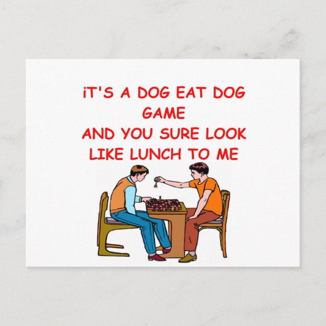 Cartão Postal piada de xadrez (Frente)