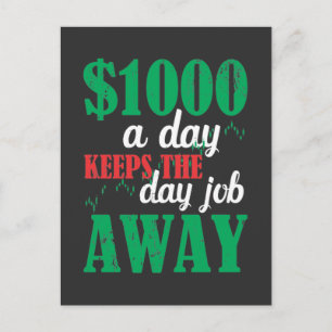 Cartão Postal Piada do investidor no mercado bolsista