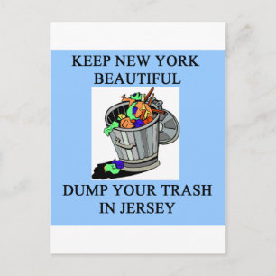 Cartão Postal piada engraçada de nova york nova jersey