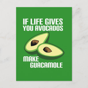 Cartão Postal Piada Engraçado Guacamole Avocado