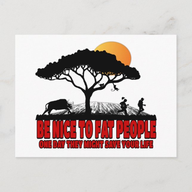 Cartão Postal Piada gordo (Frente)