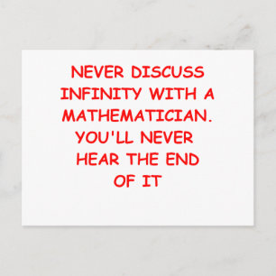 Cartão Postal piada matemática