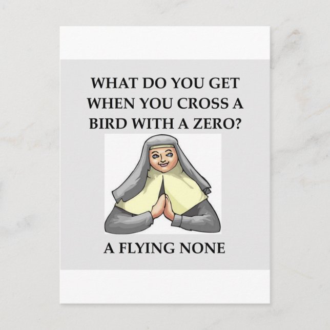 Cartão Postal piada matemática (Frente)