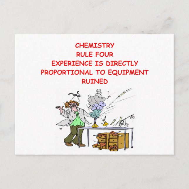 Cartão Postal piada química (Frente)