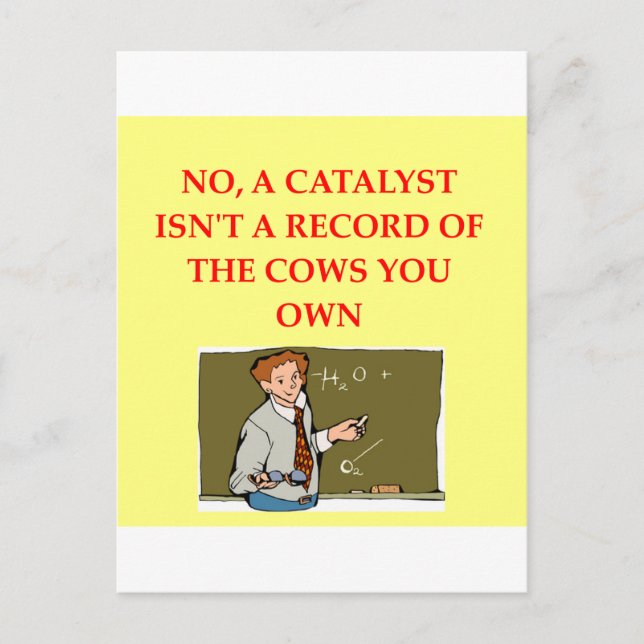 Cartão Postal piada química (Frente)