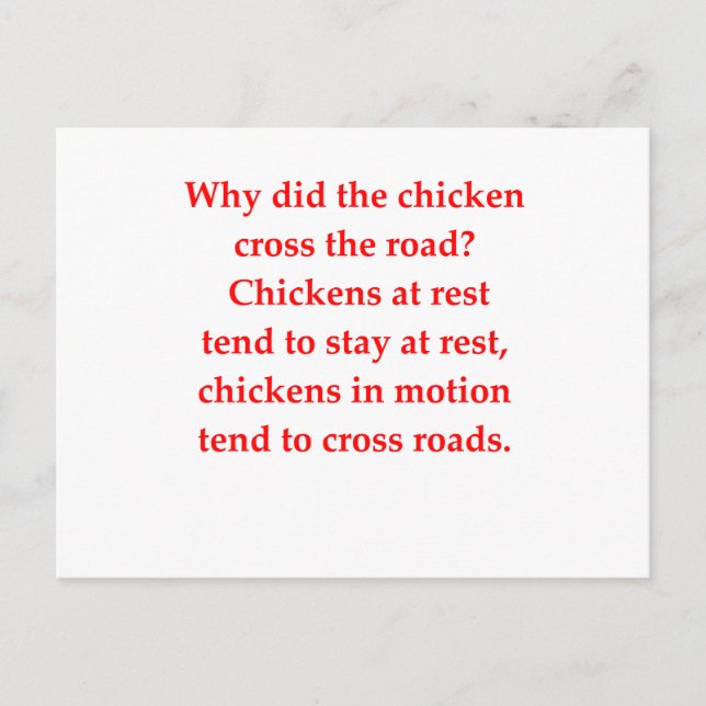 Cartão Postal piada química (Frente)