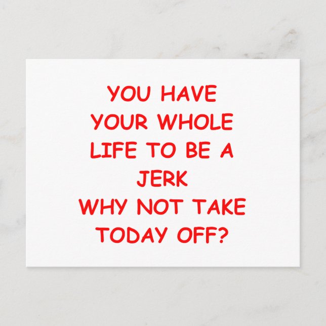 Cartão Postal piadas engraçadas para você (Frente)