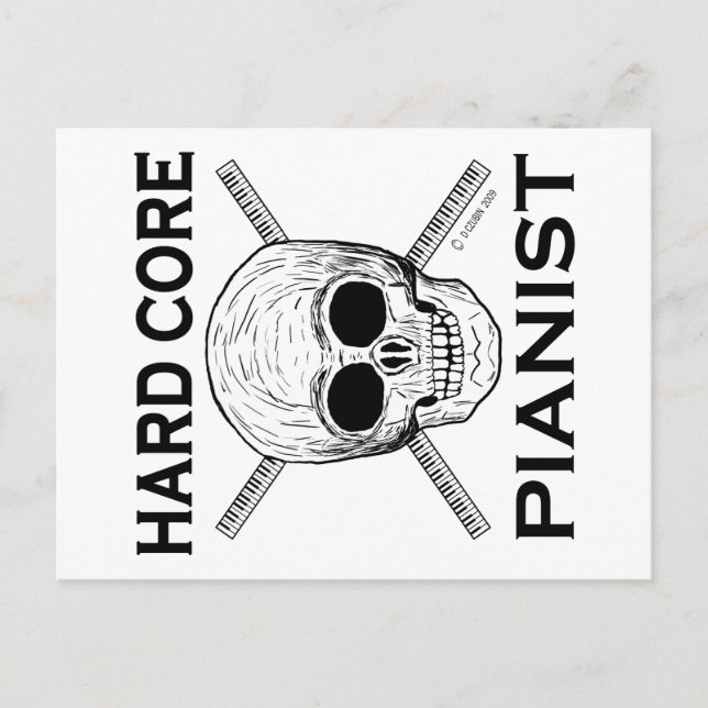 Cartão Postal Pianista de núcleo de duro (Frente)