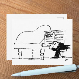Cartão Postal Pianista toca música d'água de Handel