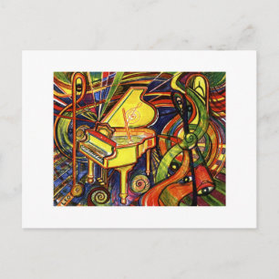 Cartão Postal Piano de Cauda