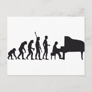 Cartão Postal piano de evolução