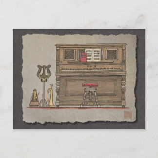 Cartão Postal Piano ereto velho
