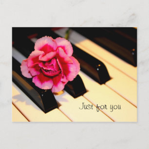 Cartão Postal Piano Flor, Só Para Você