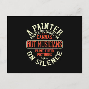 Cartão Postal Piano - Imagens de Tintas de Músicos