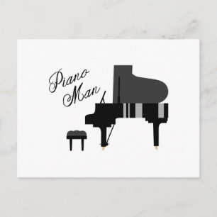 Cartão Postal Piano Man