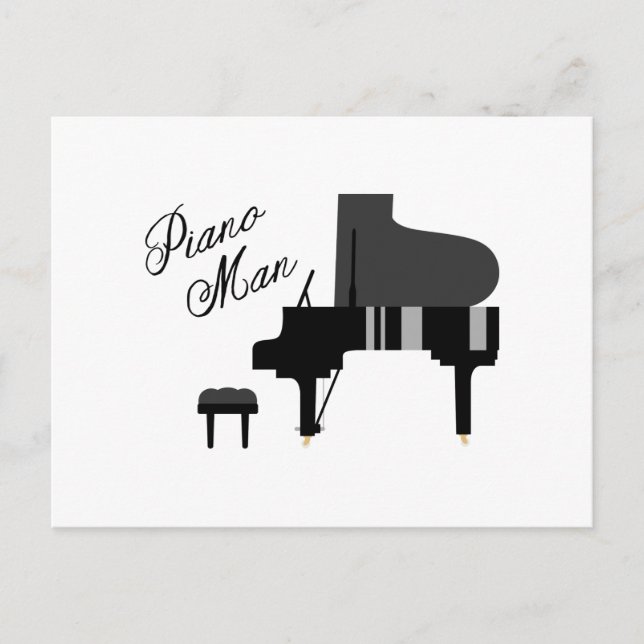 Cartão Postal Piano Man (Frente)