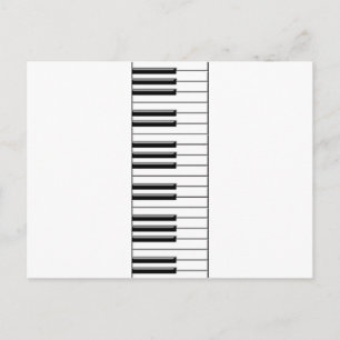 Cartão Postal Piano preto e branco